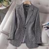 Bird Plaid Blazer Jackets Suit Autumn Fashion Jacket for Women Korean Slim Fit Blazers Suits