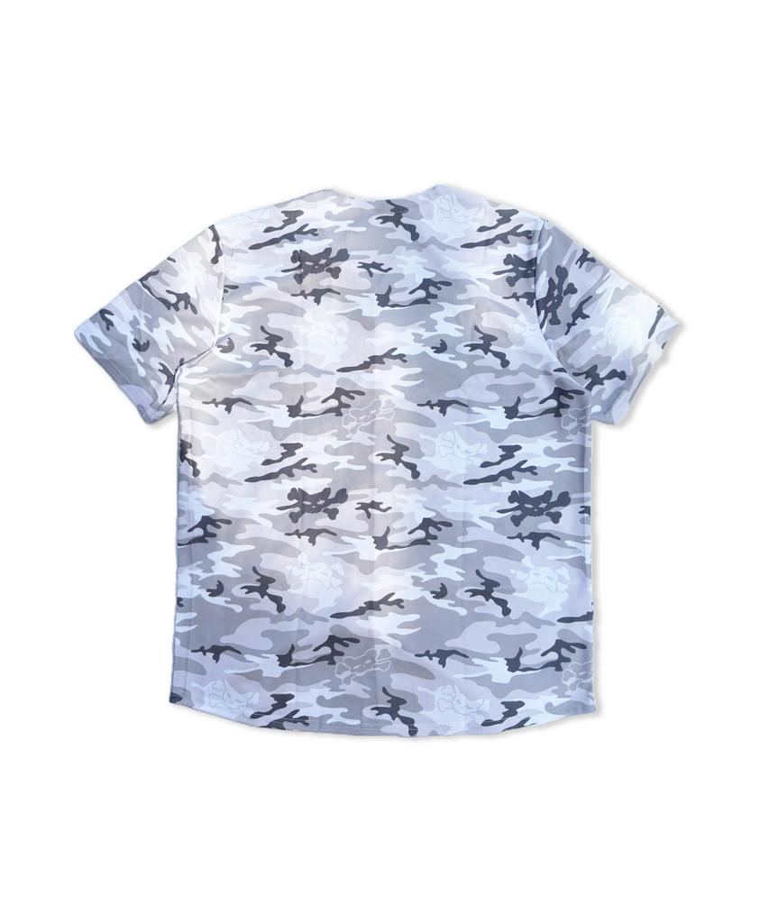 KEEMHII Skeleton Camo Baseball Jersey - [Gray]