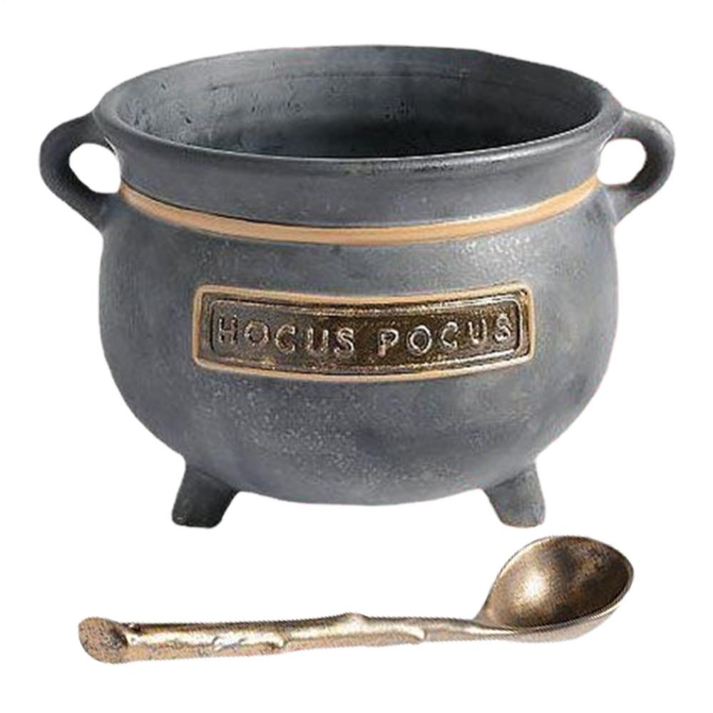 Witch s Cauldron Bowl with Spoon, Halloween, Black Cauldrons, Candy Buckets, Witch s Cauldron Serving Bowls, Candy Bucket Holder