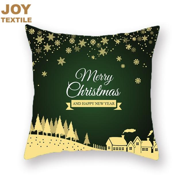 45x45cm Christmas Pillowcase Decorative Linen Cushion Cover For Sofa Printed Pillow Car Cushion Christmas Home Decor