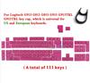 Replacement Keycaps for Logitech Mechanical Keyboard, Replacement Parts, Black and White, G815, 813, G915, 913, TKL