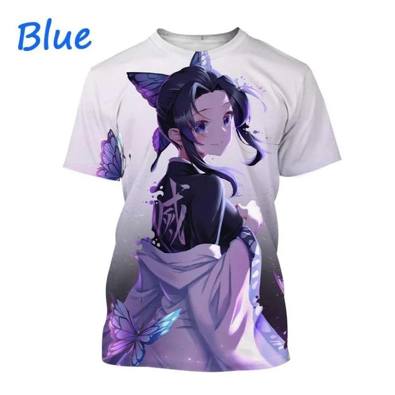 Demon Slayer Anime Character Collection 3D Printing Harajuku Style Nezuko Mitsuri Shinobu Kanao Unisex Short-sleeved Top