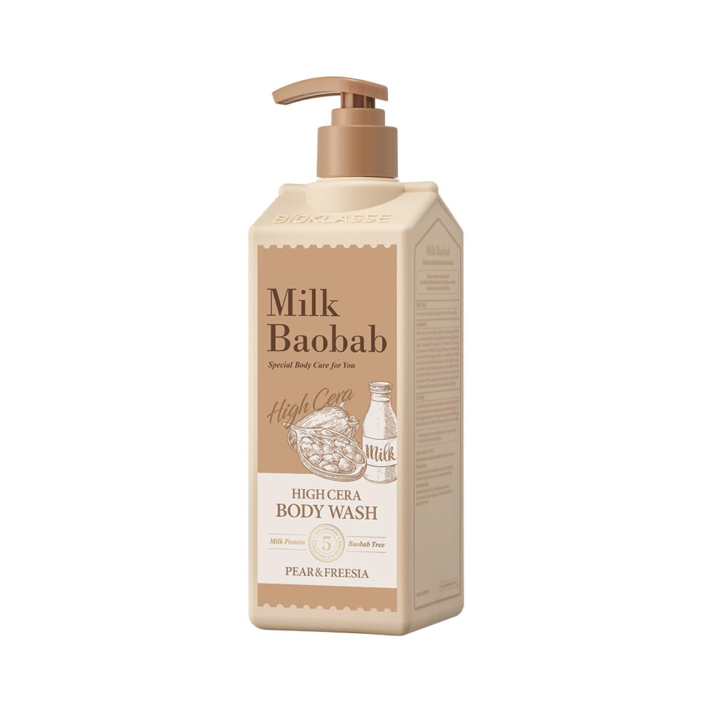 Milk Baobab [Official] High Cera Body Wash 500ml, 3 Scents (Pear & Freesia)