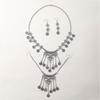 Tassel Pendant Necklace Earrings Hair Chain Set Forehead Chain Brow Center Pendant