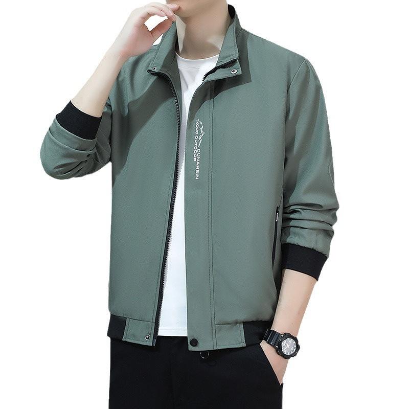 Spring and Autumn Loose Casual Tooling Gown Korean Version of Trendy Youth Stand-up Collar Top Jacket