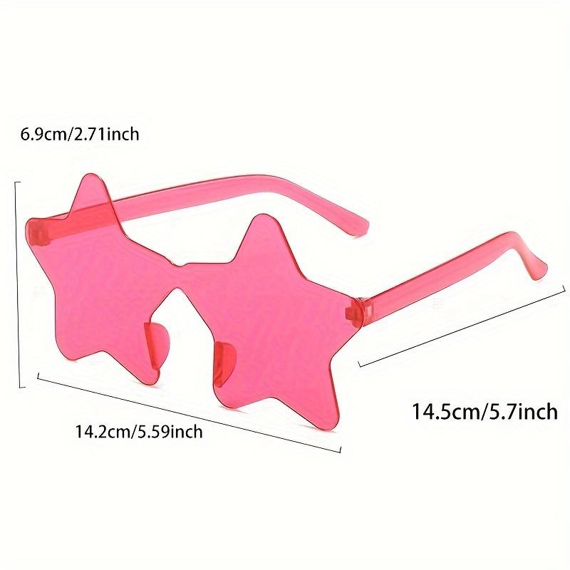 25 Pairs Rimless Star Shaped Sunglasses Men Fashion Cute Candy Color Beach Vacation Decor Shades Women Trendy Rave Sun Glasses