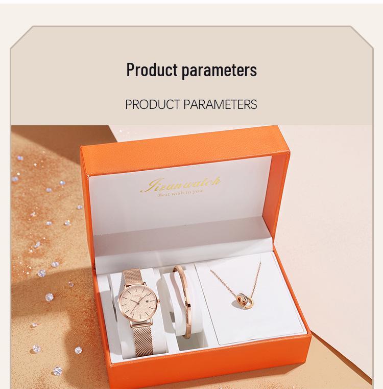 Valentine's Day Gift Women's Luxury Waterproof Starry Sky Watch Set