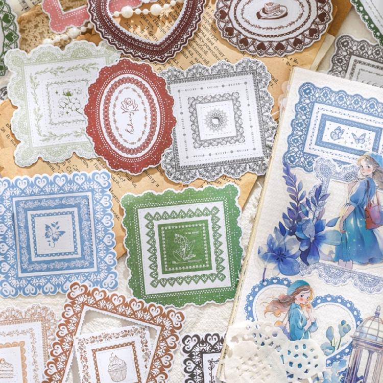 20 Sheets Landscape Sticker Stationery Sticker Scrapbook Sticker Decorative Sticker for Photocards Journal Decoration