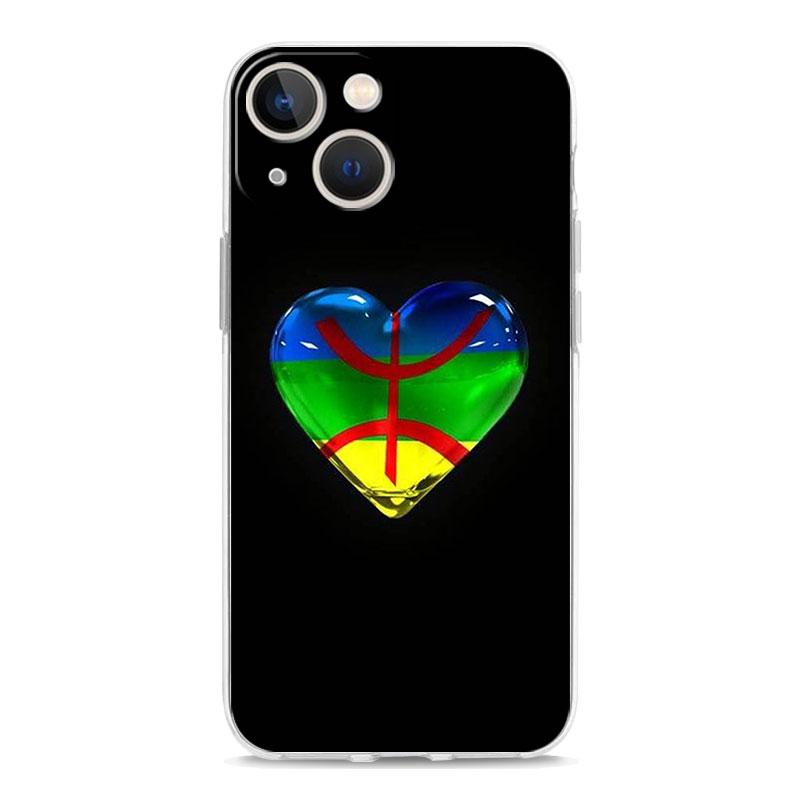 Amazigh Berber Flagge Luxus Transparente Handyhülle Für iPhone 15 14 13 12 mini 11 Pro Max XS X XR SE 7 8 Plus Klare Hülle