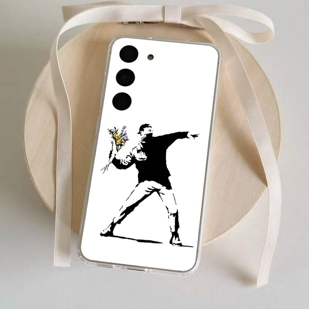 Graffiti Artist B-Banksy-S Phone Case Ultra Clear Phone Case For Samsung Galaxy A52 A12 A51 S21 Edge S22 S23 S24 S20LITE Plus
