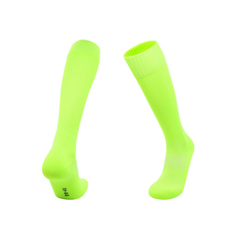 2026 Solid Color Professional Football Socks, Non-slip Towel Bottom, Breathable and Sweat-absorbing Adult Long-tube Sports Socks
