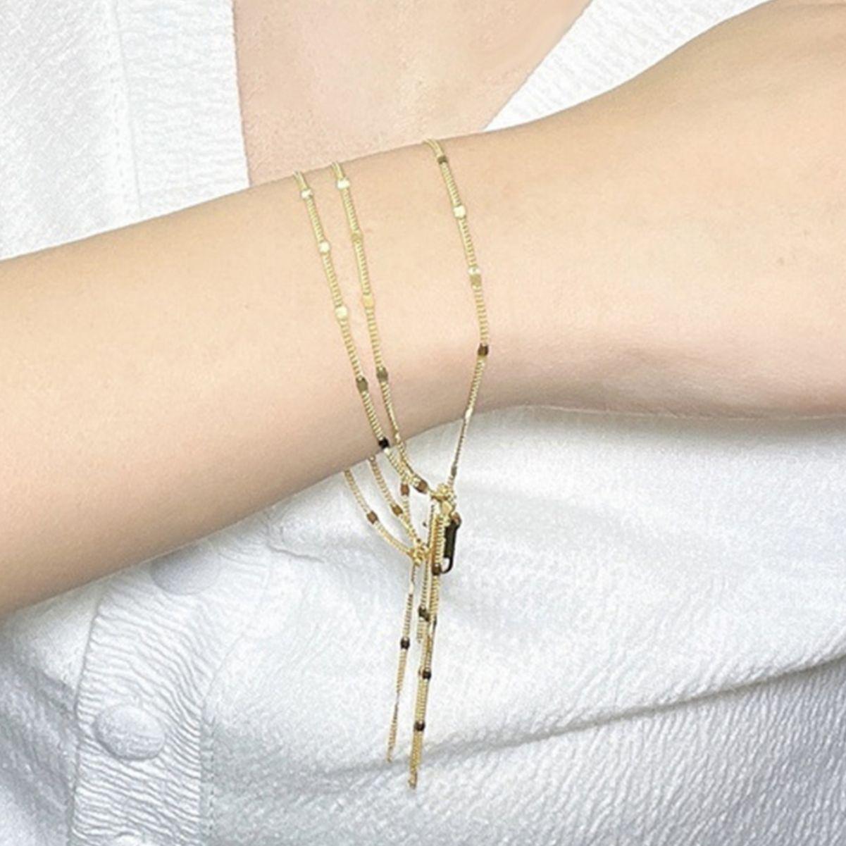 

Gold Wheat Ear Multi-Layer Stacking Women s Bracelet - European & American Design
