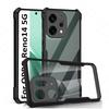 Acrylic Transparent Shockproof Case For OPPO Reno14 5G Airbags TPU+PC Hybrid Hard Back Cover Reno 14 F 14F Reno14F Global Bumper