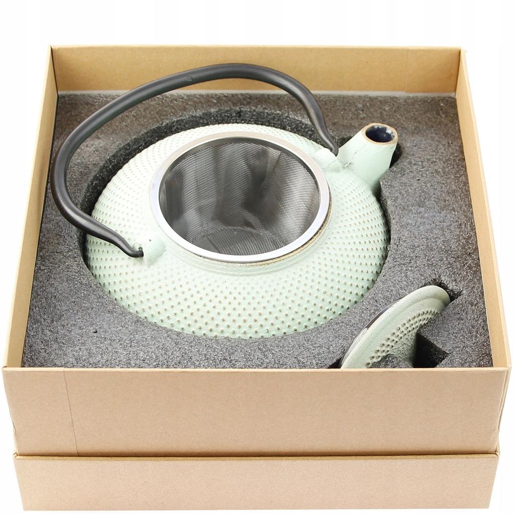 CAST IRON KETTLE 1.5L STEEL STRAINER INFuser for herbal tea