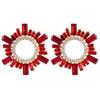 Vintage Art Deco Alloy Crystal Round Drop Earrings For Women Summer
