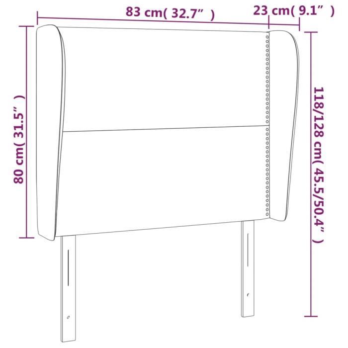 VidaXL Headboard with Ears Light Grey 83x23x118-128 Cm Velvet3117846