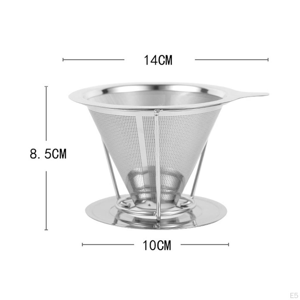 Uchwyt siatkowy na dripper do kawy Wielorazowy filtr do domu kawiarni wędrówek podróży