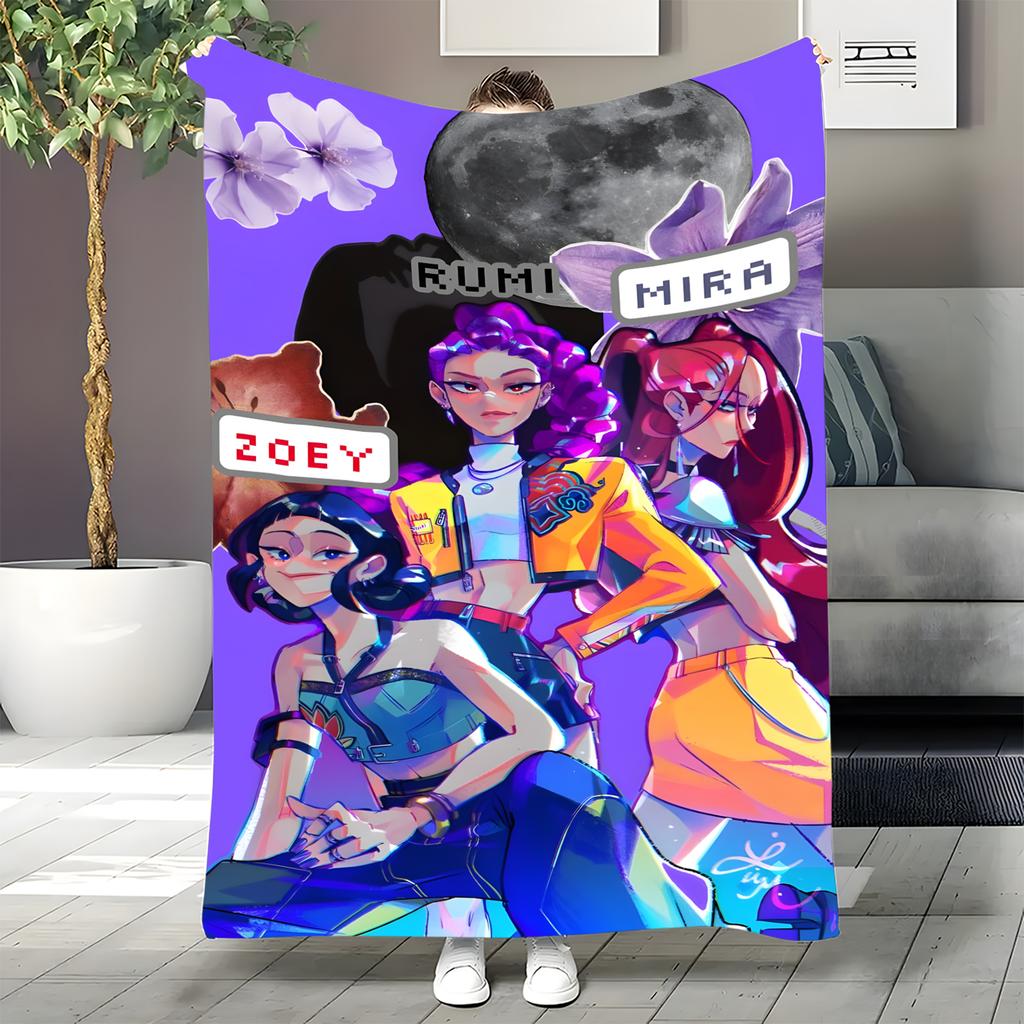 Flannel Digital Printed Blanket Conditioning Blanket Sofa Blanket Girl Gift