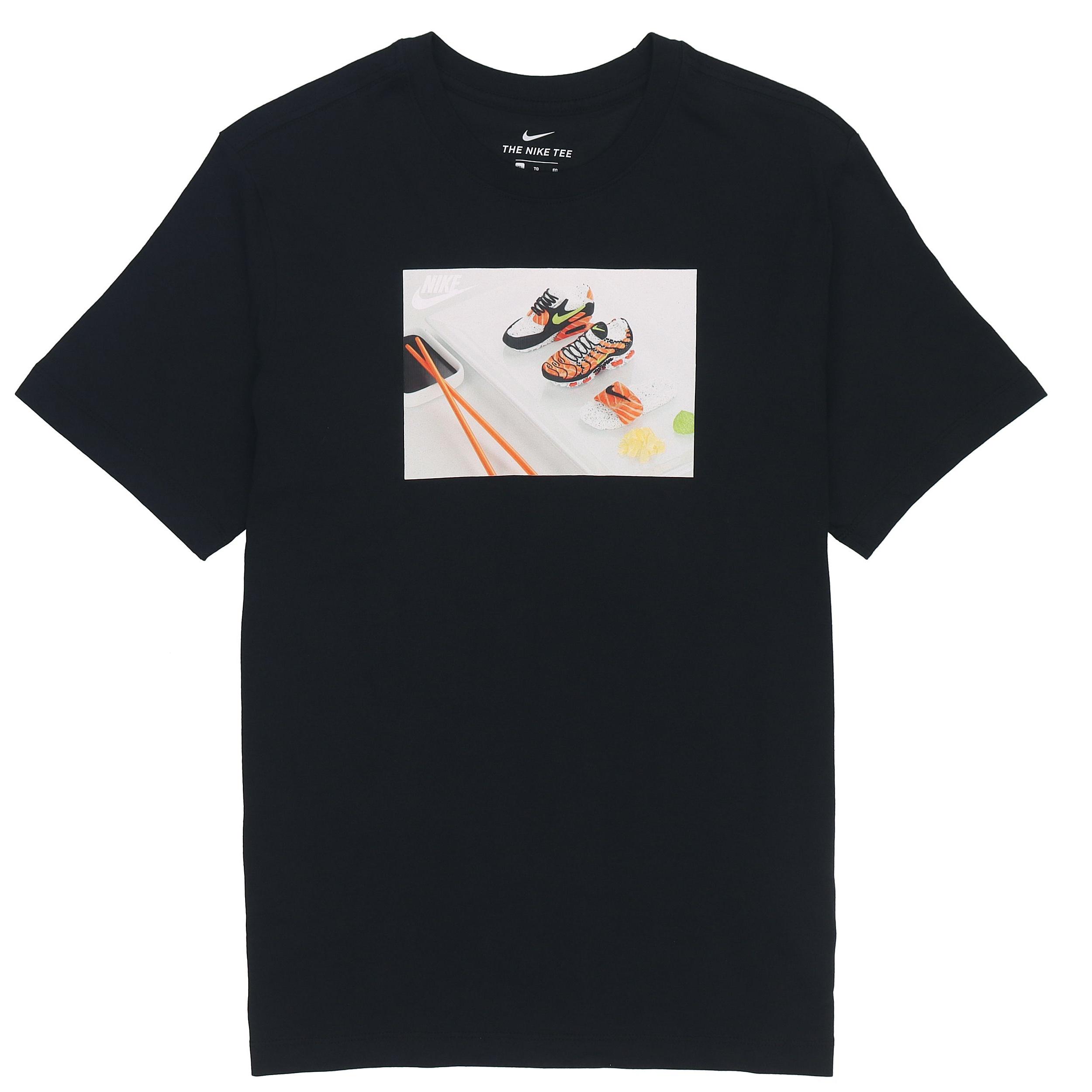 Nike Printing Sports Round Neck Short Sleeve Black Men s DD1327-010 S