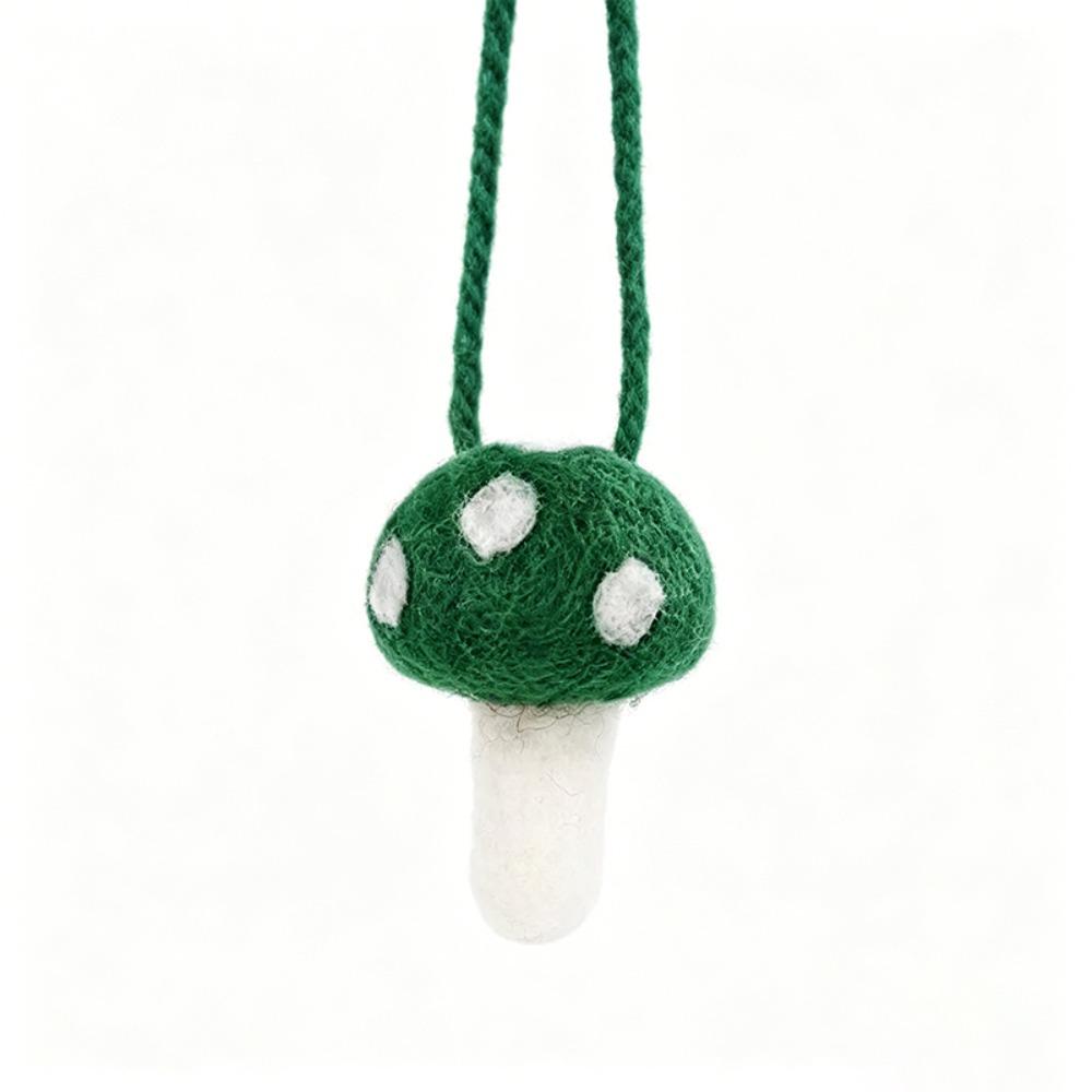 

1Pc Wool Felt Red Toadstool Pendant Wool Felt Mushroom Decor Wedding & DIY Crafts Decor зелёный