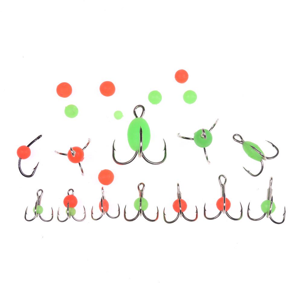 1 PAK Soft Glow Beads Luminous Orange Green White for Fishing Rig Treble Hook Egg Fly Tying UV Color Sabiki Ice Jig Fishing Accessory