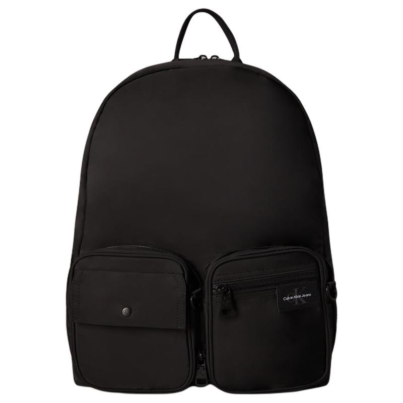Calvin Klein Brand Logo Large Capacity Polyester (Polyester) Backpack Regular Men s Black чёрный