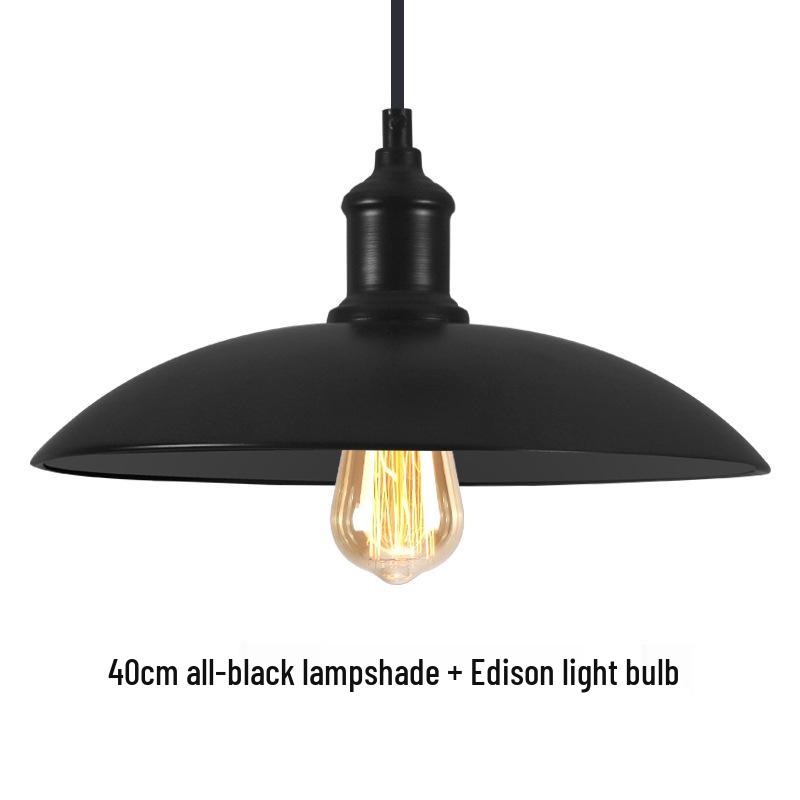 Nordic Loft Retro Industrial Pendant Light - Creative Wrought Iron Single Head Lampshade for Cafe and Bar