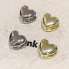 Elegant Double-Sided Love Heart Earrings for Women - Glossy Peach Design with a Fairy-Tale Touch