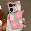 Fresh Style Cherry Blossom Pattern Case For Xiaomi 14T 13T 11T Pro Funda Redmi Note 14 13 Pro 5G 12 11 Leather Texture Silicone Cover