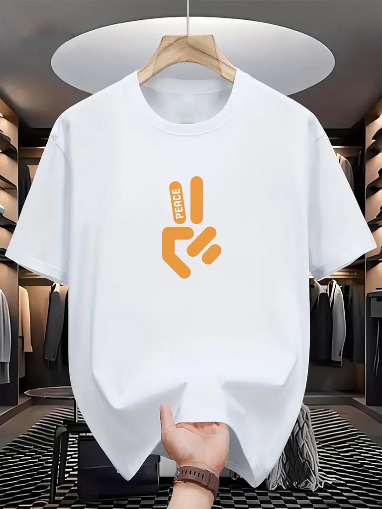 Men'S Trendy Creative Graphic Print Short-Sleeve T-Shirt