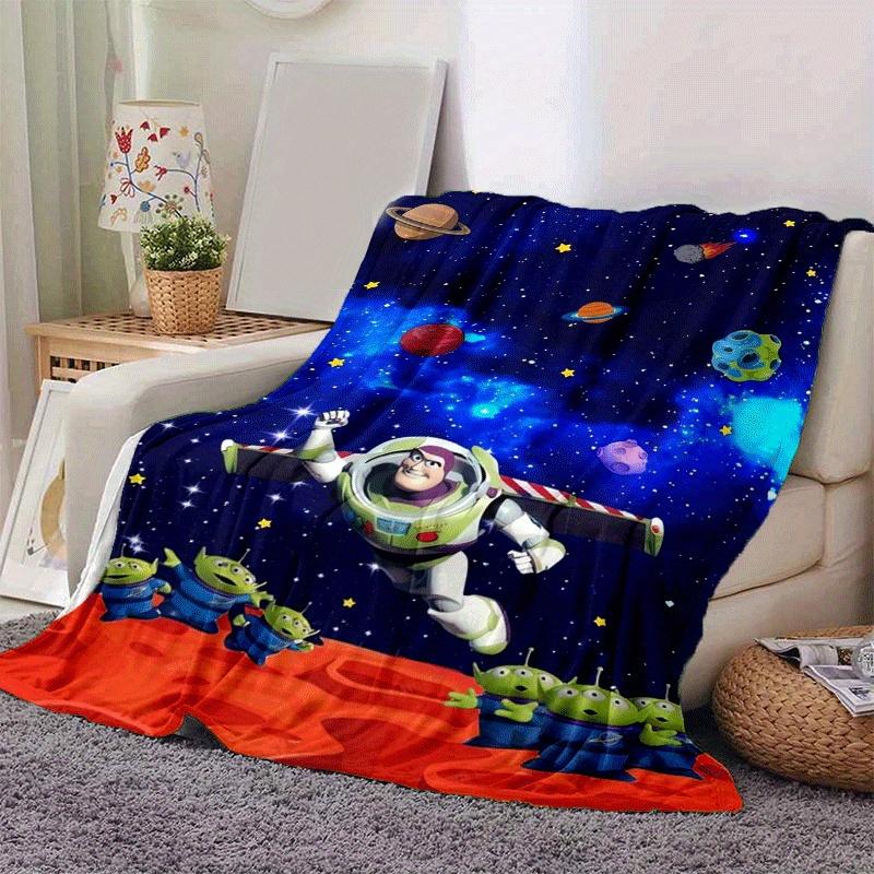 1pc Buzz Lightyear Printing Blanket - Soft, All-Season Throw for Office Blanket, | Personalized Gift with Adorable Cartoon Design