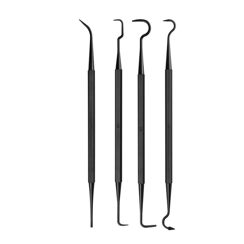 Range Hood & Sink Cleaning Brush Set: 3 Double-Ended Deburring Brushes & 4 Nylon Hook Brushes for Stain & Rust Removal