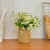 1Pc Retro Handmade Woven Vase Home Decoration Imitation Rattan Flower Vase Plant Potted  Flower Basket Home Storage Organizer