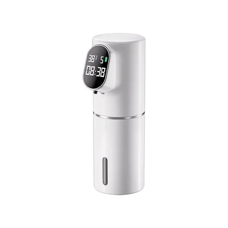 5 geared non-contact foam soap dispenser 320 ml intelligent temperature and time display automatic infrared sensor soap dispense