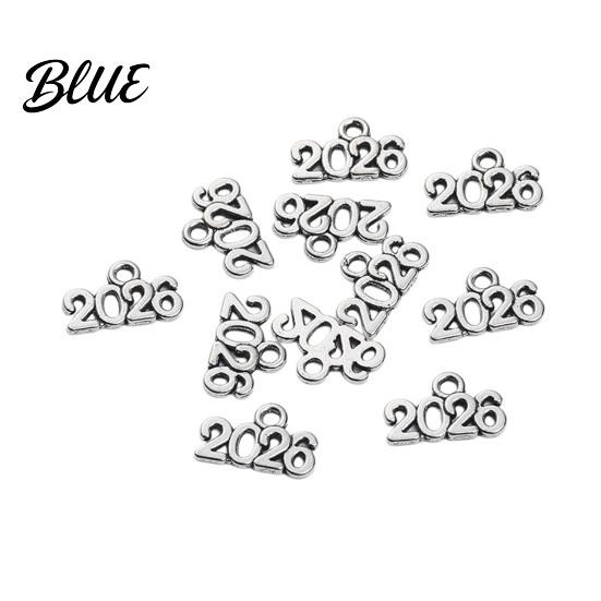 Holiday Number Decor 50Pcs 2026 Alloy Charm Vintage Decoration Accessories