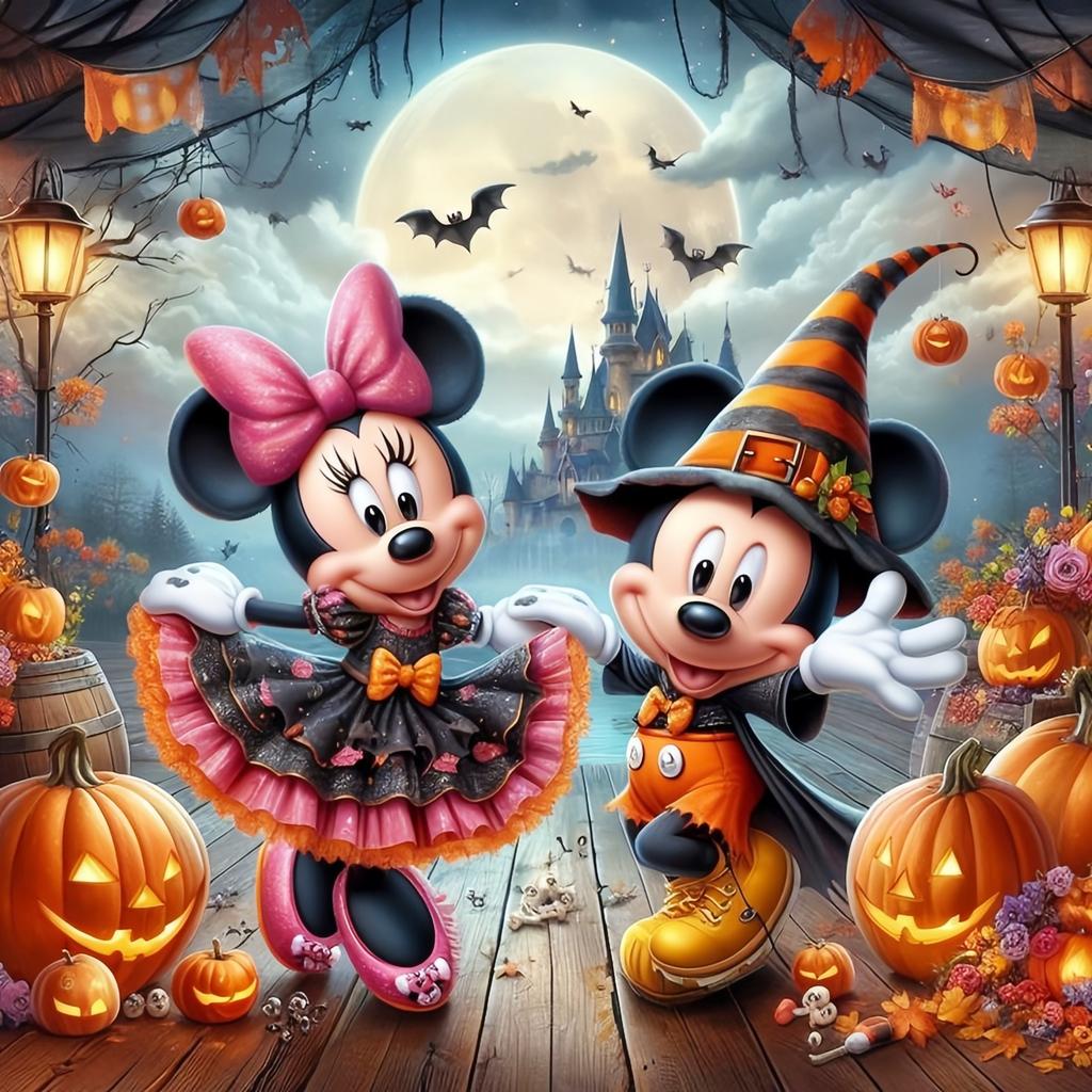 Diamond Mosaic Mickey Mouse Cross Stitch Painting New Arrival Embroidery Minnie Halloween Picture Rhinestones Home Decor