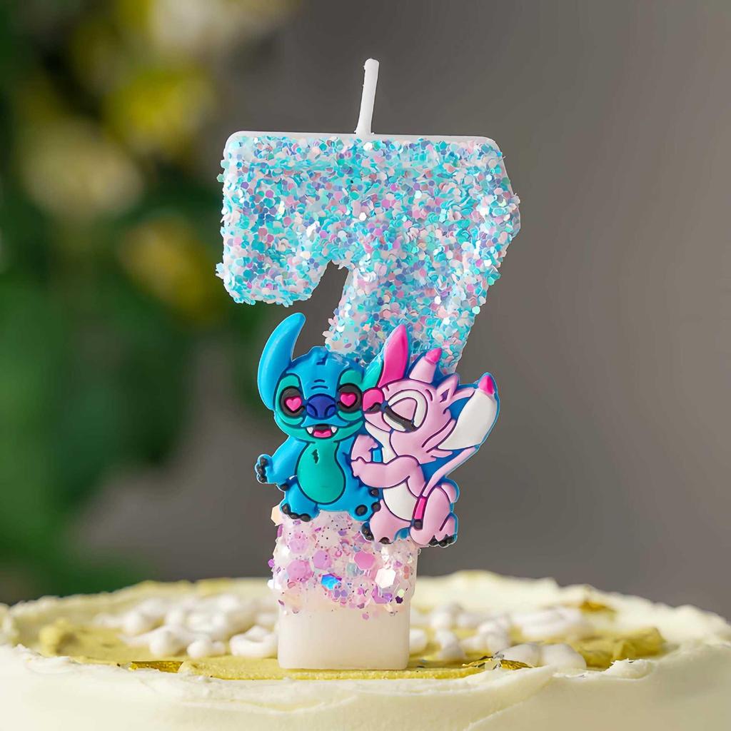 Adorable Cartoon Two-Color Number Birthday Cake Candles for Party Decorations