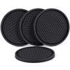 2-4pcs Black Car Auto Cup Holder Anti Slip Insert Coasters Pads Interior Accessories For Most Cups Accessories