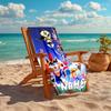 Personalized customized proof beach towel with Crash Bandicoot 4 It's About Time pattern - soft, absorbent, quick-drying, perfect swimming, camping&ba