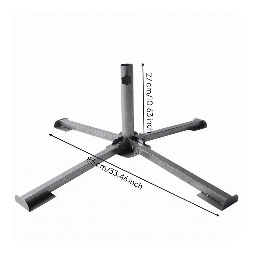 Cross Umbrella Base Heavy Duty Foldable Stand Stable for Vending Carts