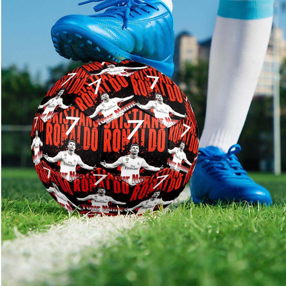 Cristiano Ronaldo Fashion Size 5 Football Wearproof Non‑Slip Soccer Ball For Sports Training Entertainment Use