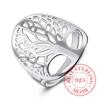 100% 925 Sterling Silver Ring Tree of Life Rings for Women Classic Accessories Anillos Fine Jewelry New Mother's Day Mom Gifts