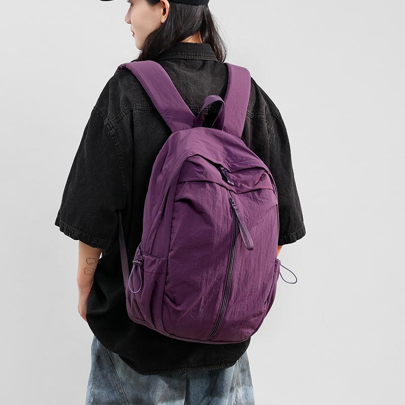 Schoolbag Ultra Lightweight Anti-splashing Nylon Backpack Women's Leisure Outdoor Hiking Backpack College Student School Bag