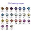 5PCS G23 Titanium Nose Piercing Implant Grade 12G 14G 16G 18G 20G Clicker Diaphragm Tragus Piercing Body Jewelry