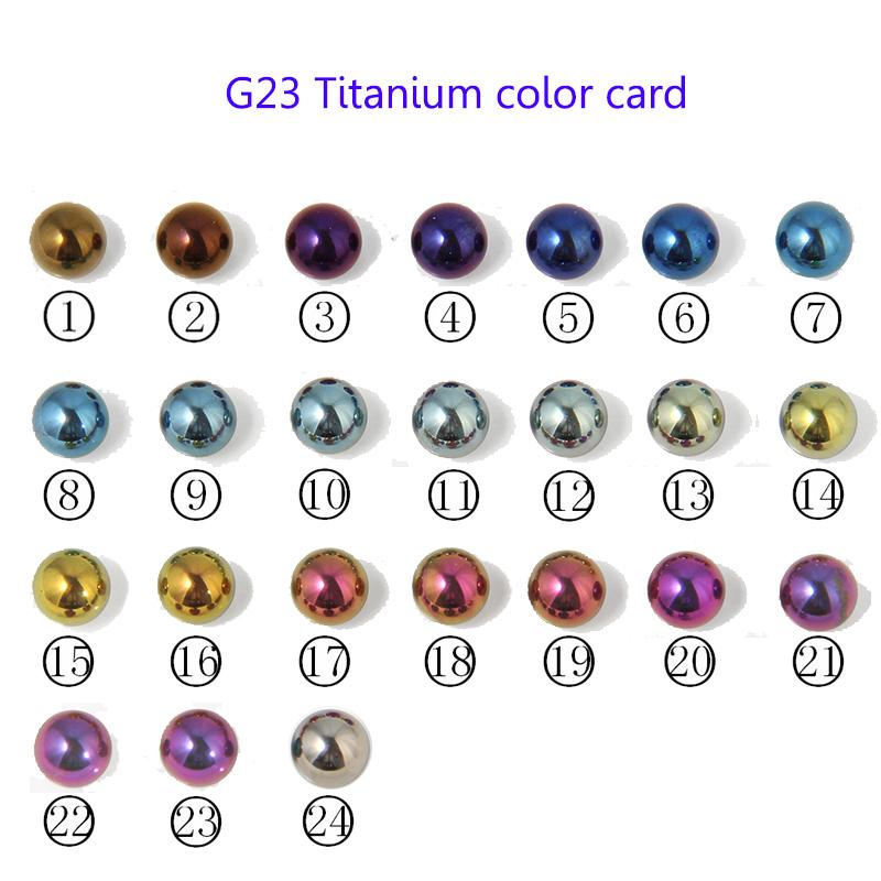 5PCS G23 Titanium Nose Piercing Implant Grade 12G 14G 16G 18G 20G Clicker Diaphragm Tragus Piercing Body Jewelry