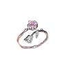 Versatile Pink Zircon Rose Flower Ring for Women - Elegant Forest Style, Super Fairy Fashion Ring