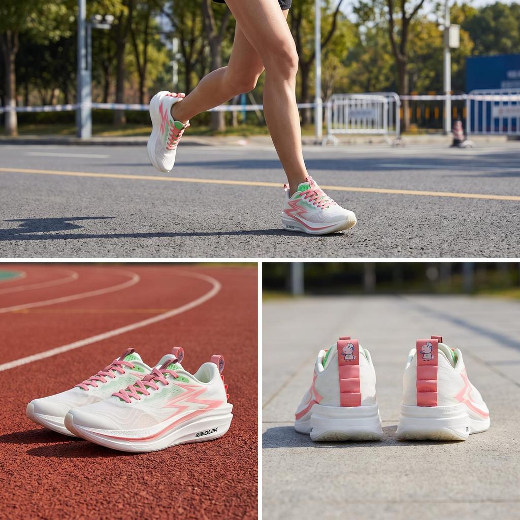 361 Flame 4 MIX Jacquard Low top Carbon Plate Casual Training Long Distance Running Sprint Racing Running Shoes Unisex 672512253-4