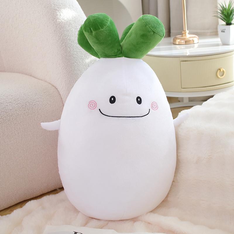 Groente Fruit Pluche Kussen Gevuld Kawaii Was Kalebas Pompoen Rok Mais Wortel Witte Raap Decor Pluche Vriend Cadeau 28cm