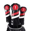 3Pcs Driver/Fairway Wood/Hybrid Club Head Cover Set Leather Golf-Club Headcovers Portable Golf Accessories for Women Men
