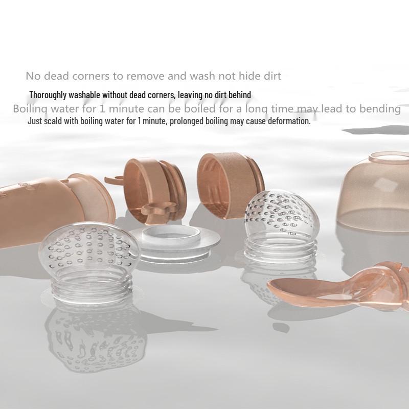 Baby Fruit and Vegetable Feeder Teether with Silicone Spoon